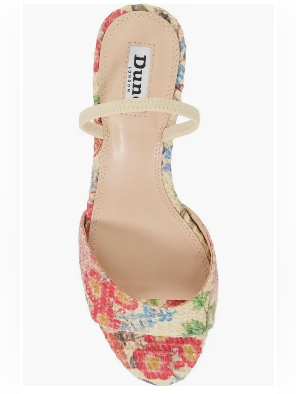 New Dune London Raffia Floral Sandal size US 7/ EU 37 - Picture 2 of 13